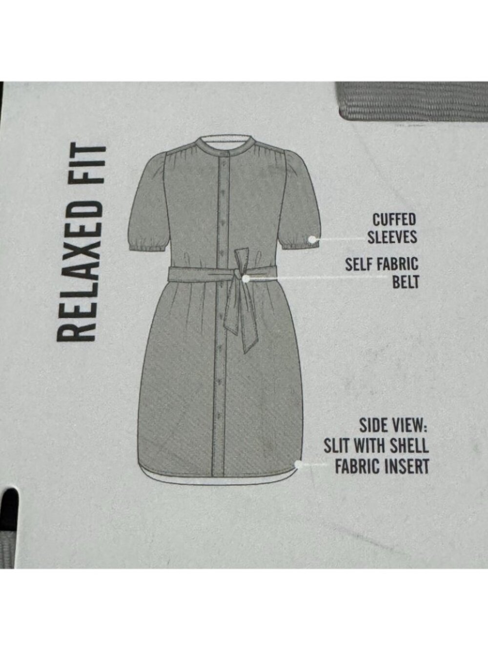 Serra Black Linen Blend Shirt Dress S 4-6 Puff Sleeve Belted NWT - Picture 8 of 11